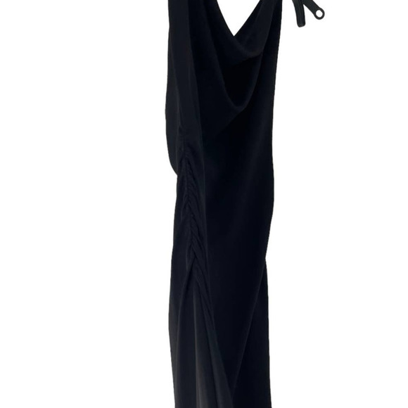 Nicole MILLER  STUDIO ONE BLACK DRAPE NECK DRESS - Picture 8 of 9
